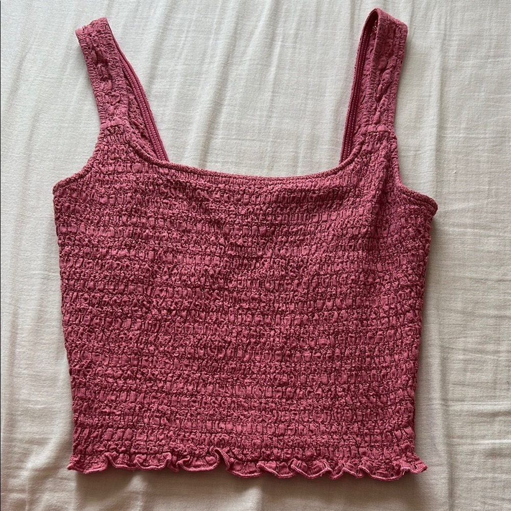 Forever 21 Textured Mauve Tank Top